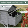 96.5" Chicken Coop Wooden Chicken House Rabbit Hutch Poultry Cage Hen Pen Portable Backyard with Wheels Outdoor Run and Nesting Box, Grey