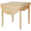 55" Solid Wood Kitchen Table, Drop Leaf Tables for Small Spaces, Folding Dining Table, Natural